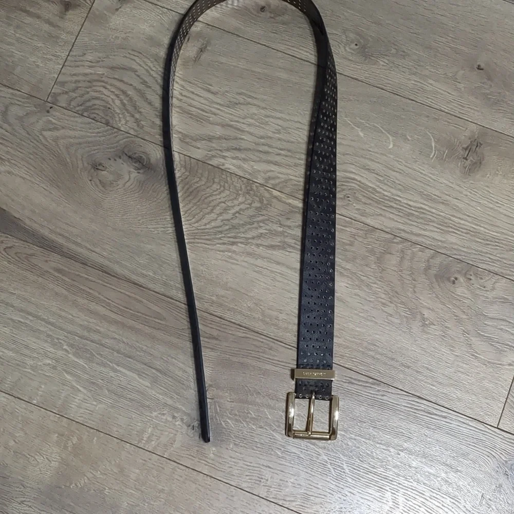 Micheal Kors Brown Leather Gold Buckle Women's Belt size Large